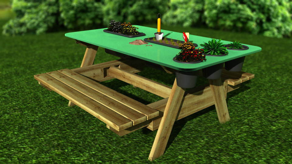 Outdoor table planter sales