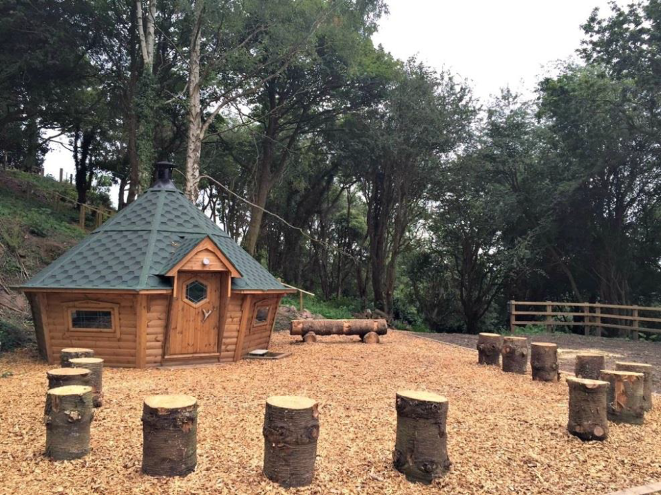 fire pit and BBQ cabin